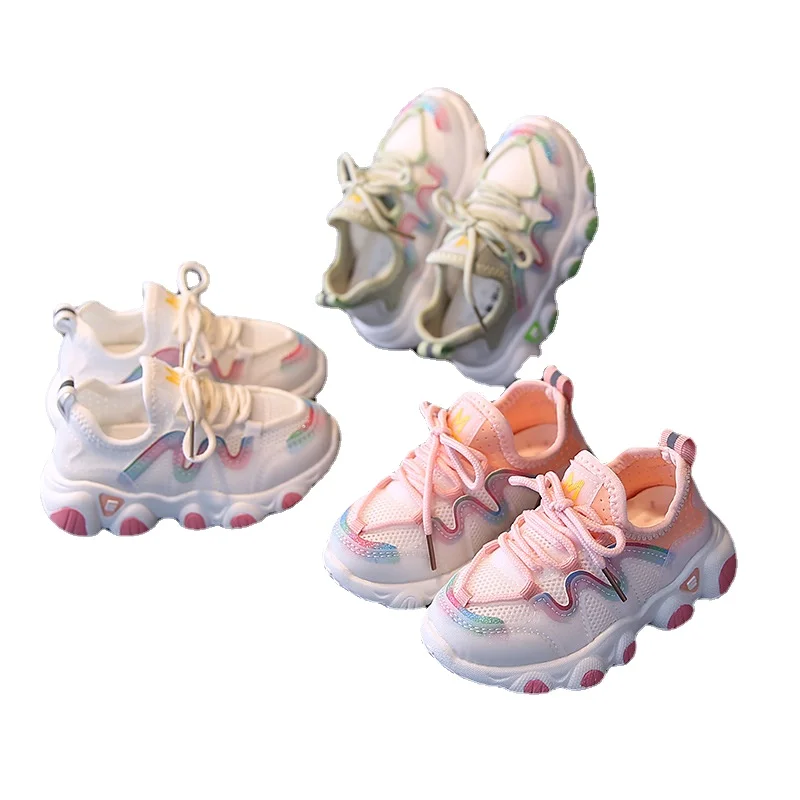 

Children's Sports Running Shoes Spring Autumn New Boys Soft Sole Casual Shoes Girls Breathable Mesh Student Shoes Walking Shoe