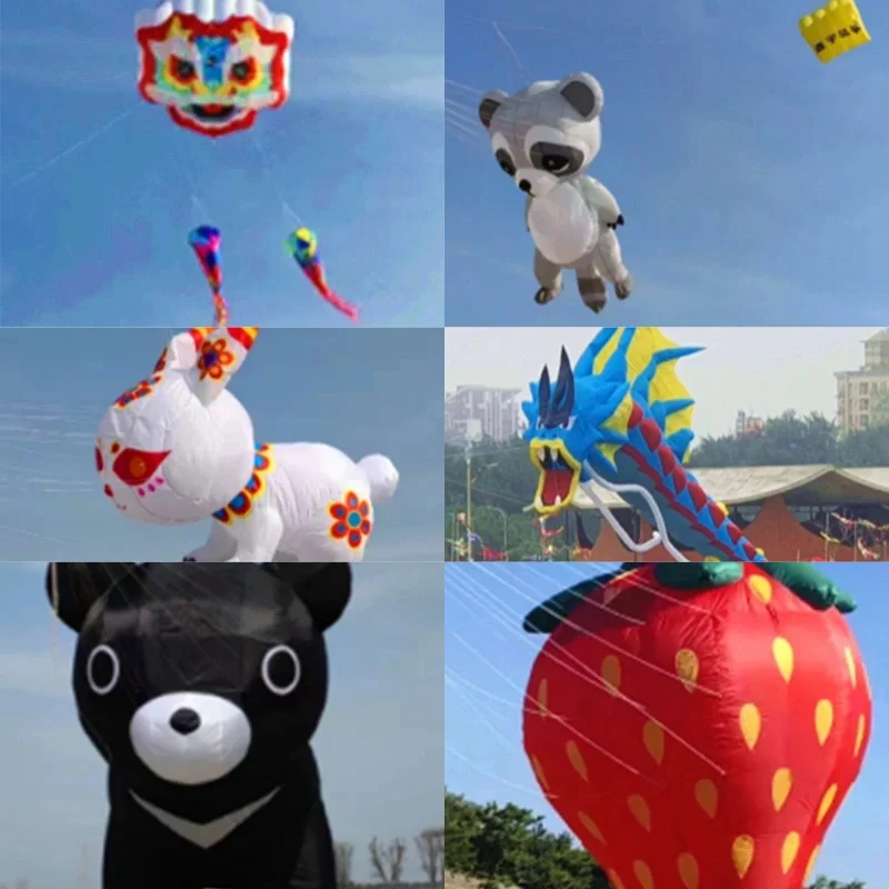 free shipping large soft kite pendant show kites windsocks flying adults kite inflatable toys quad line kite handles parachute