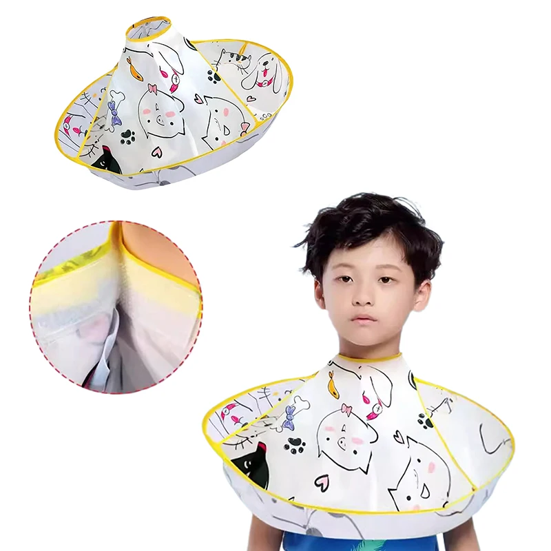 Kinder Haar Schneiden Kleid Friseur Schürze Mantel Haar Schneiden Cape Regenschirm Haar Schneiden Werkzeuge Cape Barber Schürze Friseur – Detail 3