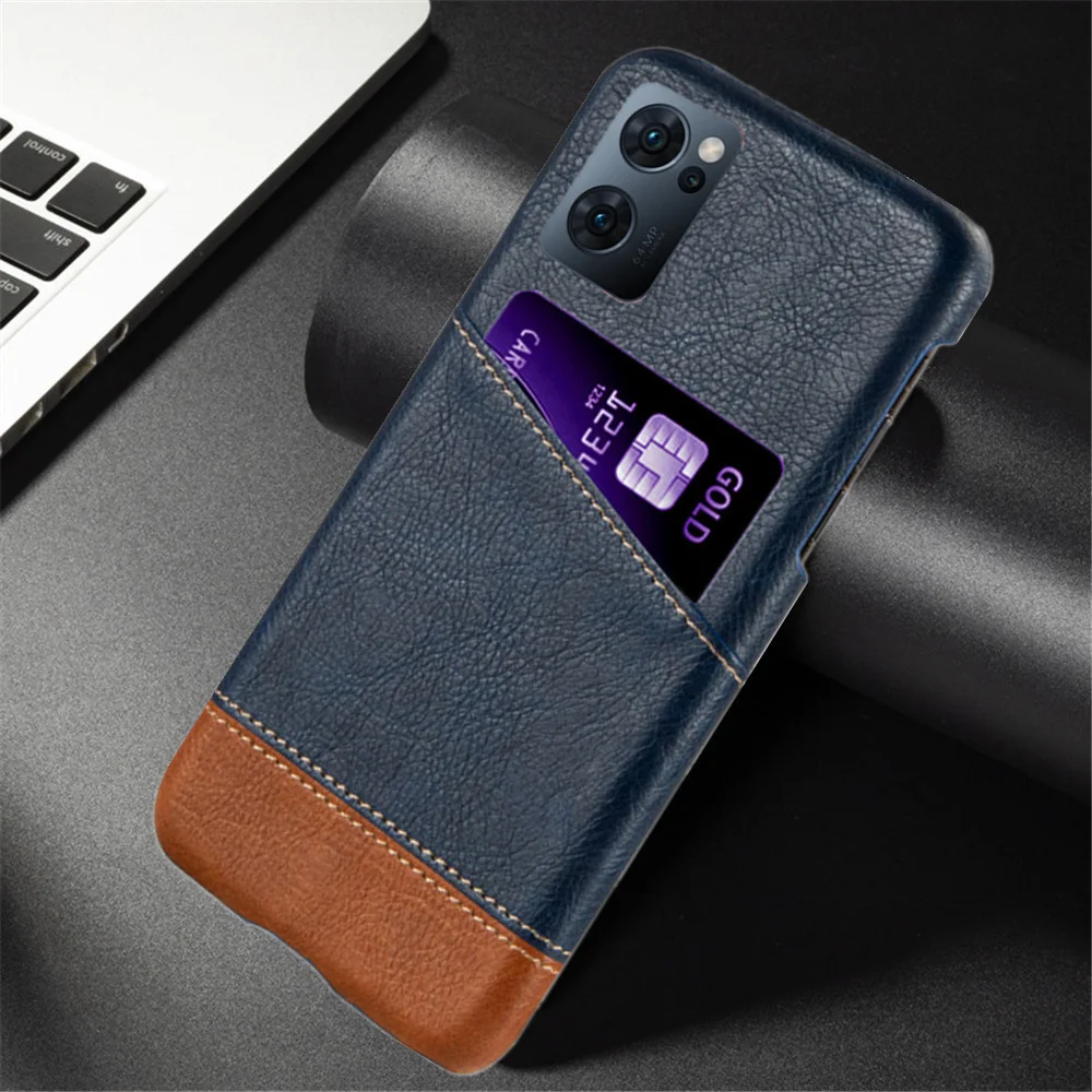 Custodia Di Lusso Per Oppo Find X5 Lite Cover Oppo Find X5 Lite Card Slot Holder Mixed Splice Pu Leather Cover For Find X5 Lite