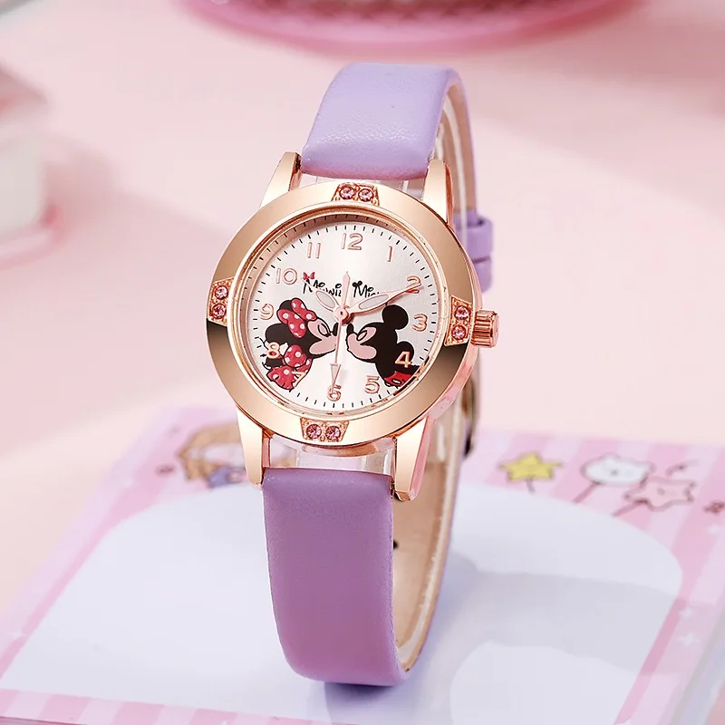Montre Enfant Mickey Minnie Violet - Cadeau Disney Idéal