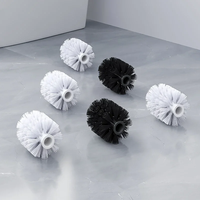 Toilet brush set 1 PC Replacement Bathroom Cleaning Toilet Brush White and Black Head Hold Bathroom Tool