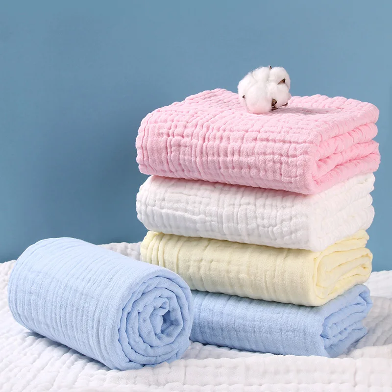 

Baby Pure Cotton Six-layer Gauze Blanket Newborn Children's Bath Towel Quilt Blanket Infant Swaddle Wrap Bathrobe Towels Bedding