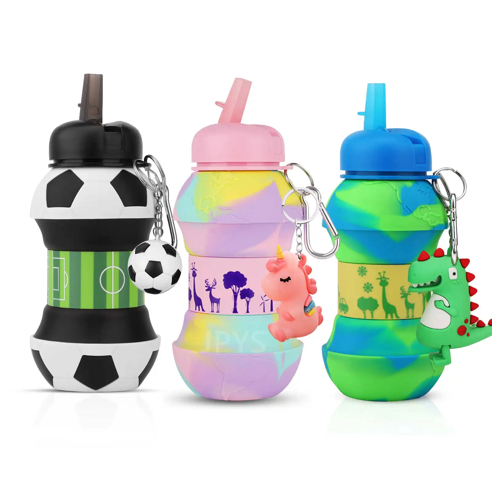 Water Bottle 550ML Creative Silicone BPA Free For Kids