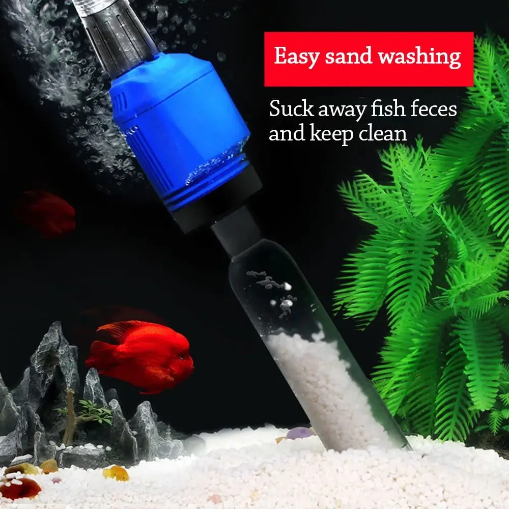 Strong Suction Electric Aquarium Cleaner 16/20W Multi-Function Automatic Fish Tank Cleaner Gravel Extractor Silent
