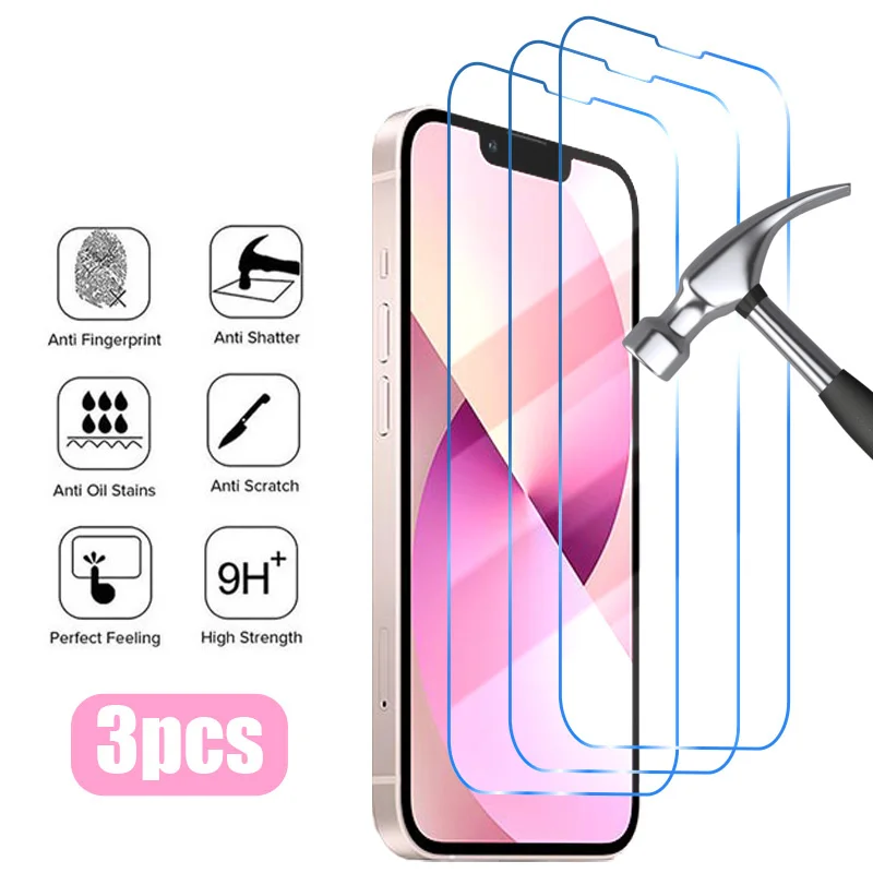 

3PCS 9D Screen Protector Tempered Glass for IPhone 14 Pro Max 14 Pro Protective Glass for IPhone 14 Plus