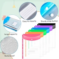 12-Piece File Holder, Binder Dividers with Snaps, Fits 2/3/4/11 Binders, 6 Colors 5