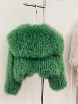 Women's Clothing Faux Fox Fur Short Fur Coat  Winter New   4.124