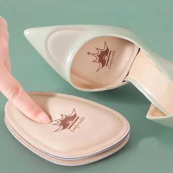 여성용 앞발 패드 릴리프 깔창, 반 사이즈 깔창, 미끄럼 방지 밑창, 통기성 땀 흡수 신발 발 패드