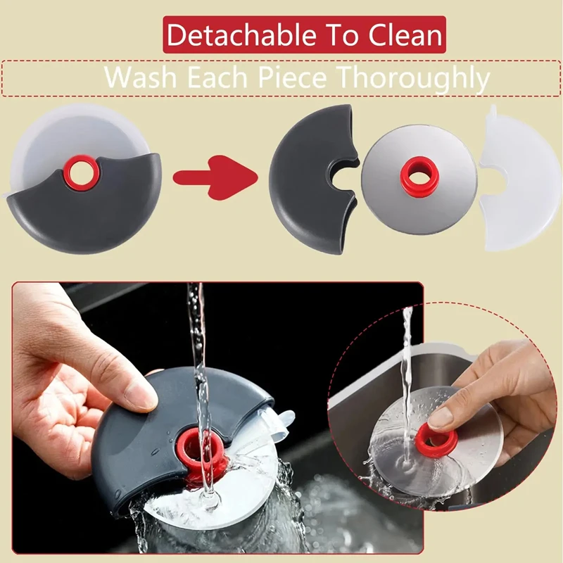 New Stainless Steel Roller Cutter Multi-purpose Pizza Cake Dough Slicing Tool Baking Kitchen Accessories with Sharp Blade Wheel