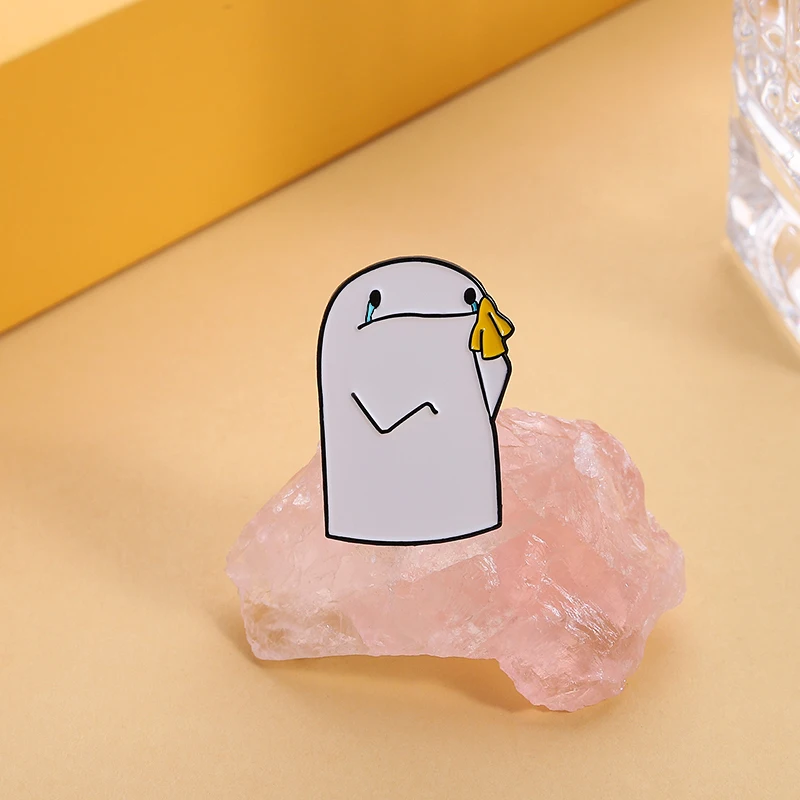 Flork Meme Emaille Pins Benutzerdefinierte Coole Schöne Traurige Arrogant Stickman Abzeichen Revers Broschen Schmuck Zubehör Geschenk Für Freunde