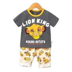 2022 Summer Boys Girls Clothes Set T-shirt+pants 2pcs Children's Clothing Fashion pink Minnie Baby OutSet Newborn Baby Suit