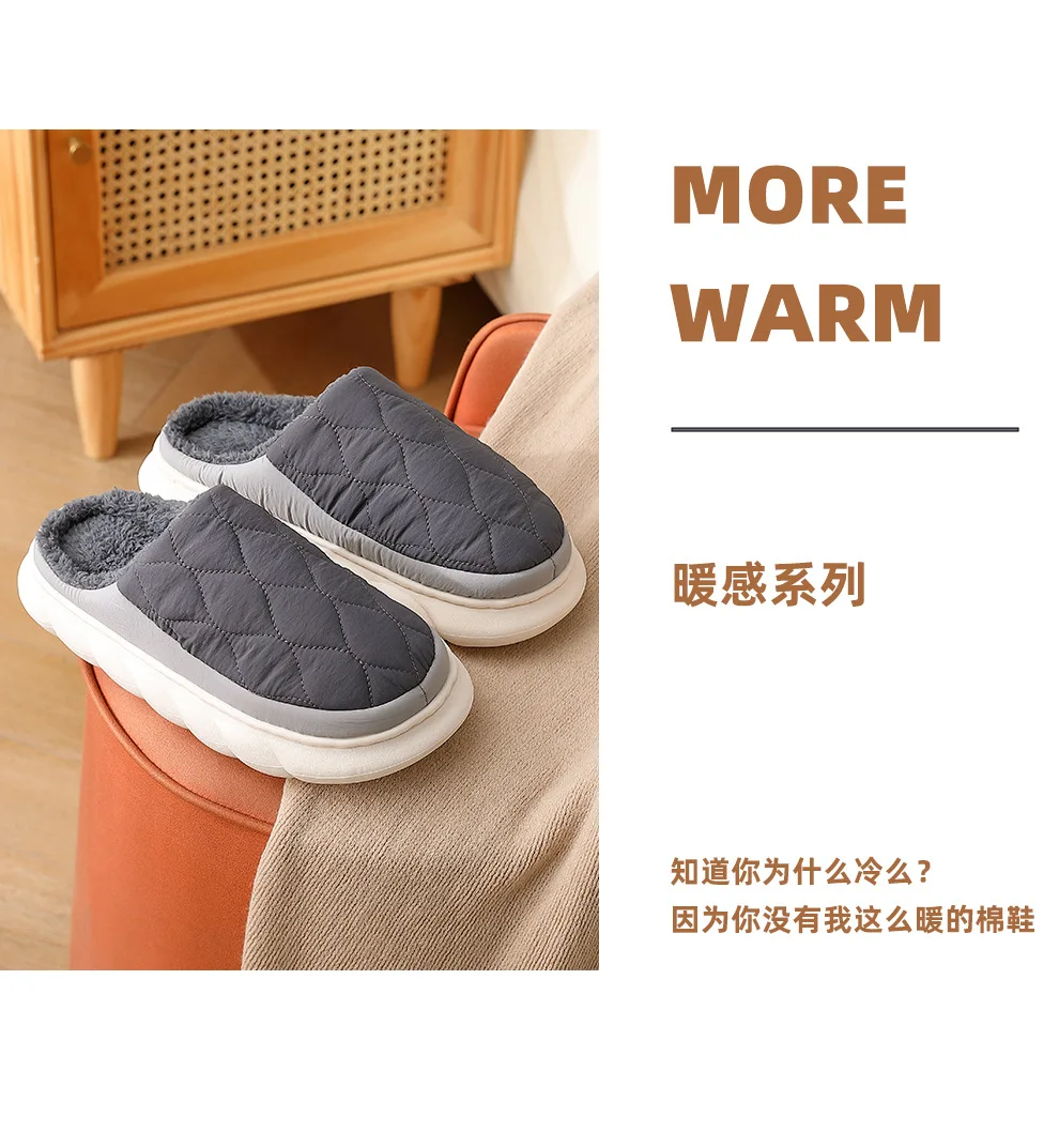 Shevalues Mode Pelz Frauen Hausschuhe Neue Winter Flauschigen Warme Wasserdichte Haus Hausschuhe Weibliche Outdoor Weiche Sohle Pelzigen Hausschuhe – Detail 6