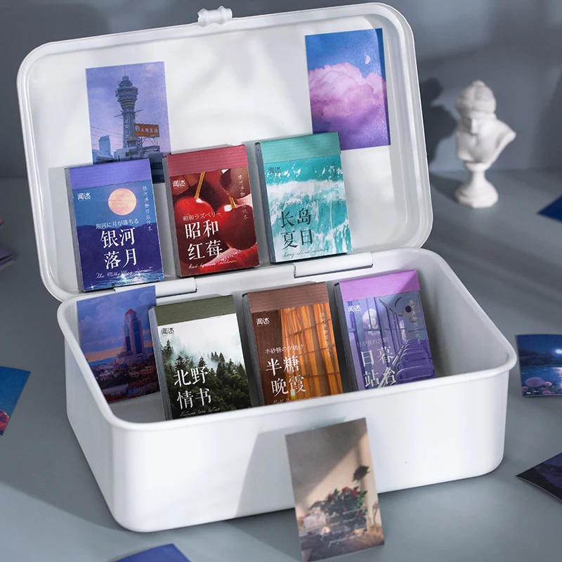 50Pcs Landscape Summer Ins Decorative Scrapbooking Stick Label Diary Album Stationery Painting Sticker For Girls Boy Students