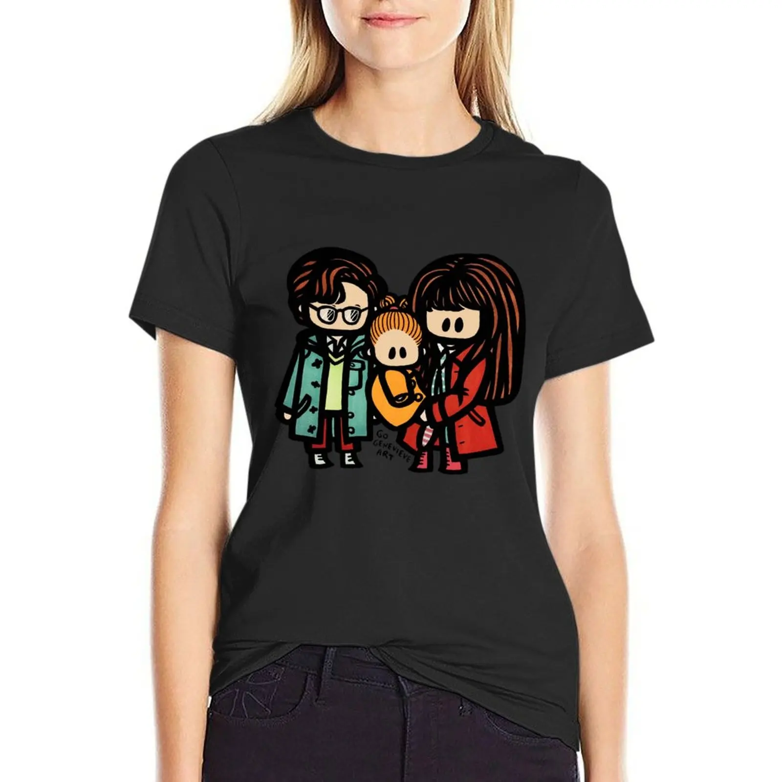 

ASOUE Baudelaire Children T-Shirt korean fashion Short sleeve tee workout t shirts for Women