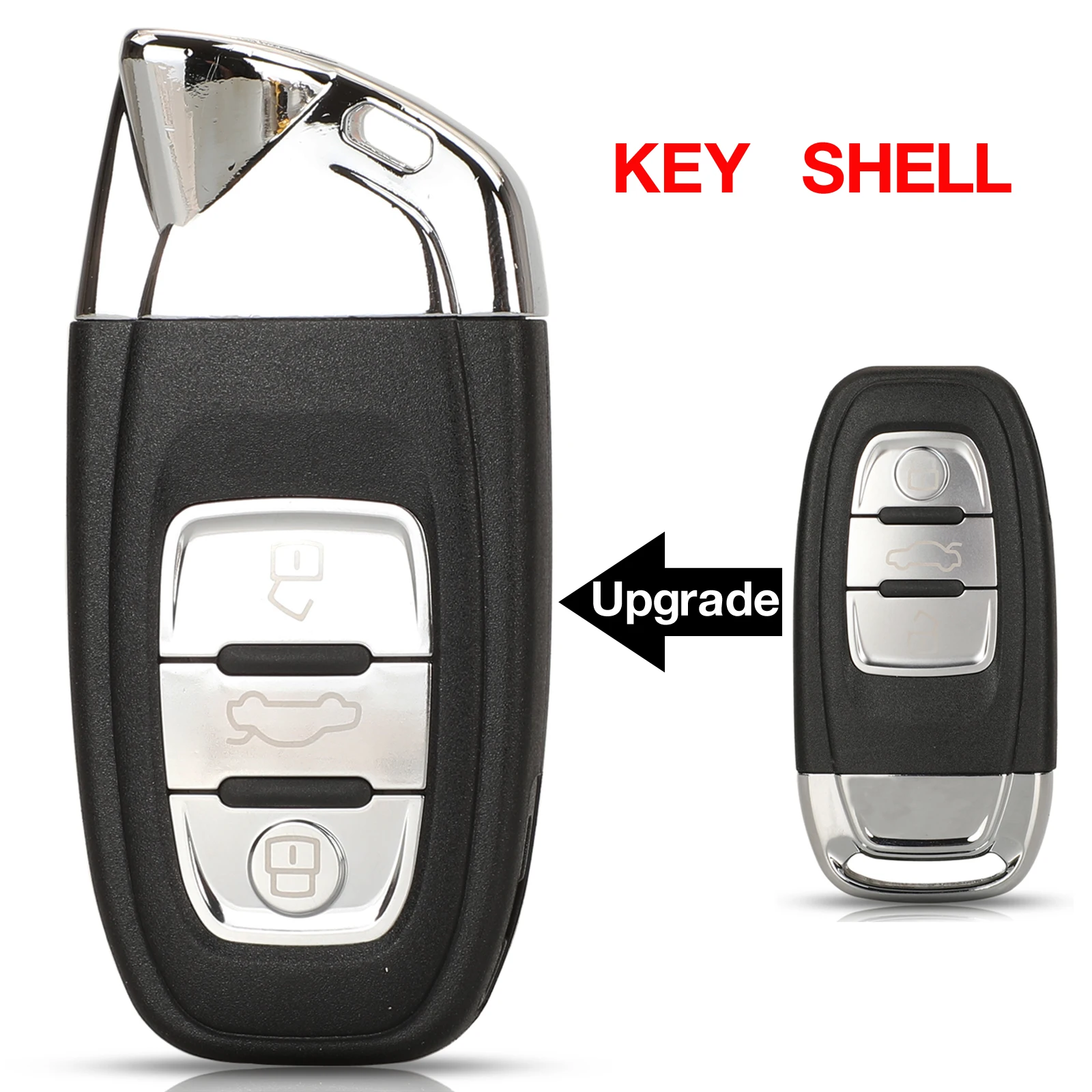 Jingyuqin 3 BTN оригинальный Смарт-пульт дистанционного управления автомобильный ключ чехол с необработанным лезвием Замена для Audi Lamborghini A3 A4 A6 A8