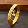 4PCS Gold/Silver Color Openable 45MM*8CM Baby Bangle Arab Ethnic Flower Dubai Kids Bracelet Child Jewelry Birthday Party Gifts 1
