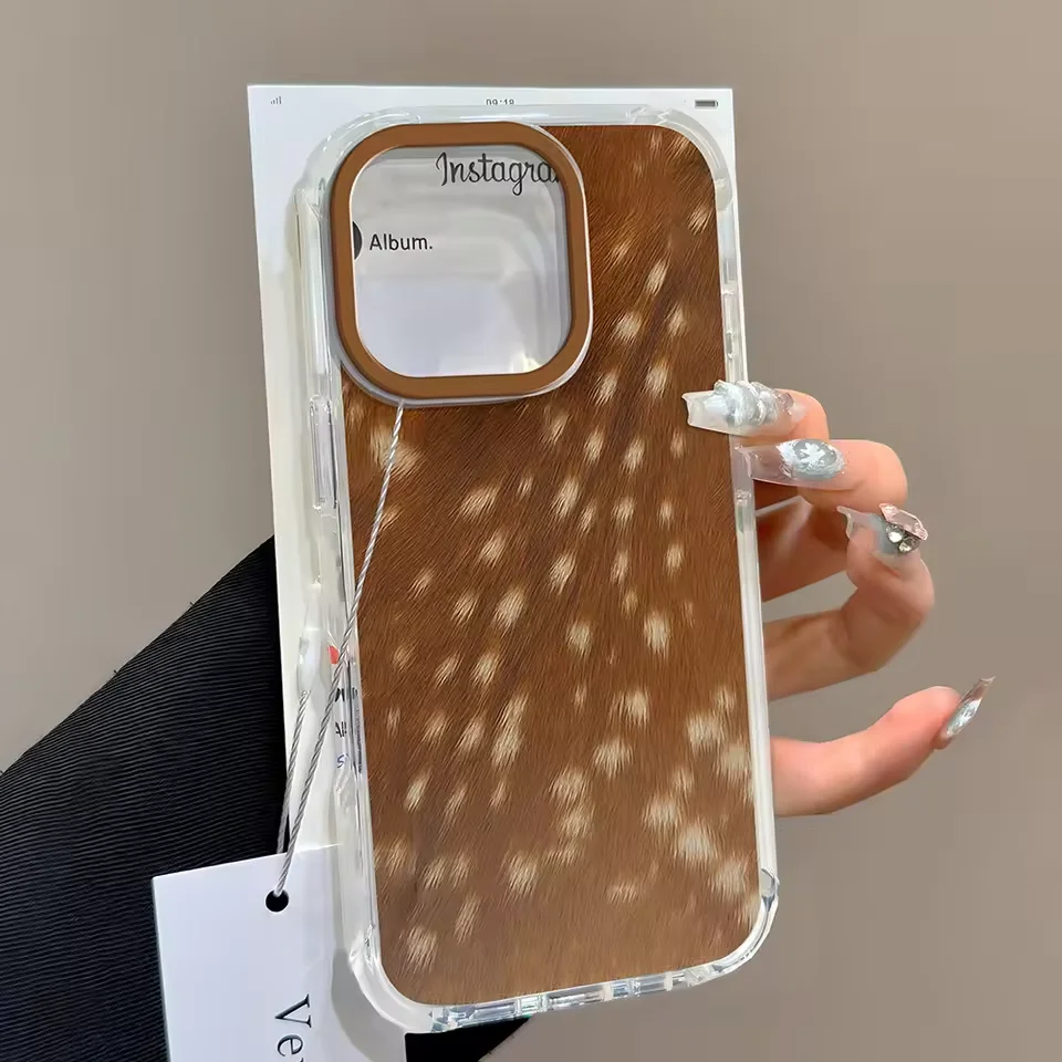 Luxury Brown and Red Polka Dots Phone Case - Y2K Soft Cover