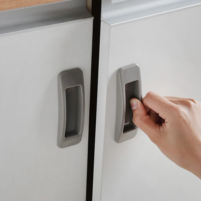 Self Adhesive Sliding Door Handles 2Pcs for Doors Glass Window Cabinet Drawer Wardrobe Handle Push-pull Home Supplies for door handles