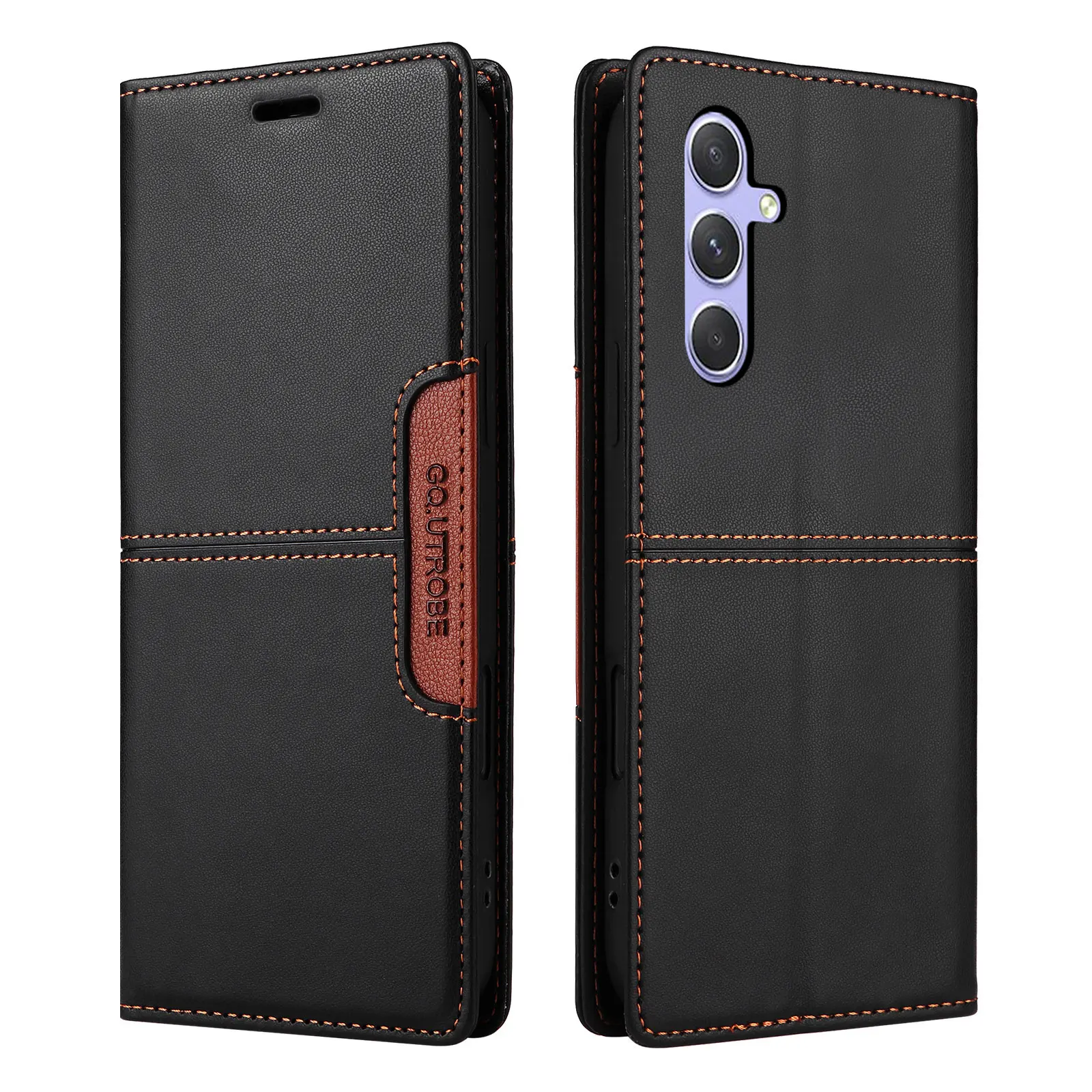 Leather Flip Wallet Case - Elegant and Durable Protection with Card Slots and Magnetic Closure