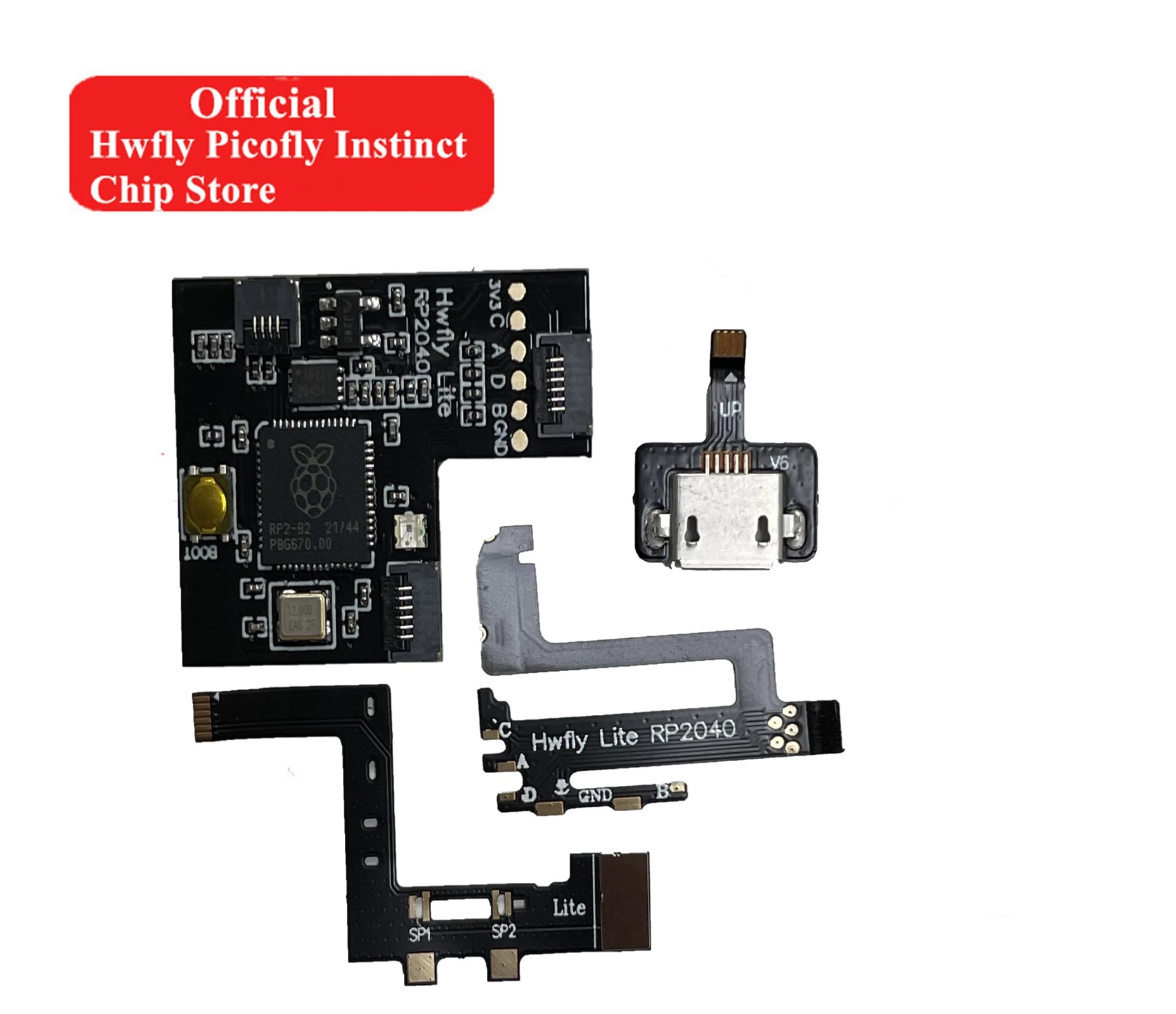 Hwfly Lite RP2040 라이트 칩 업그레이드 및 플래시 가능 지원 라이트 콘솔, 공식 정품 풀 세트 ...