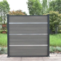 Hot selling outdoor decorative aluminum frame wpc garden fence 1