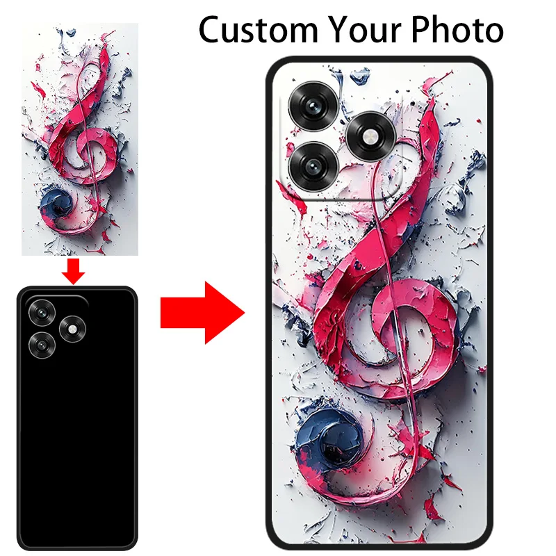Personalized Matte Soft Silicone Phone Case with DIY Photo Back Cover and TPU Bumper