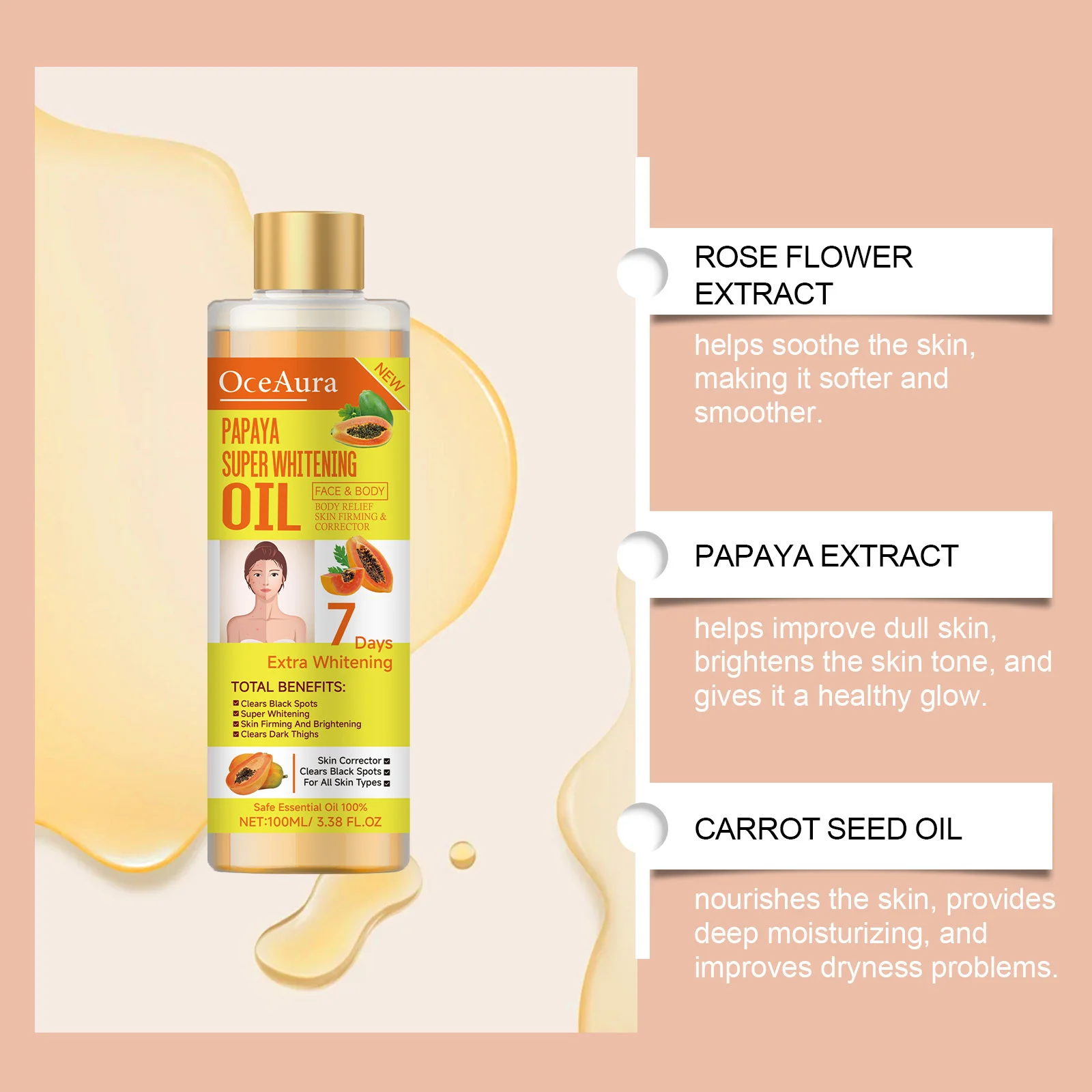 Papaya Brightening Body Oil 4