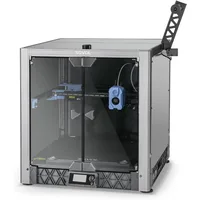 Metal and Tempered Glass Open Enclosure with Drag Chain and Fan for SV08 2