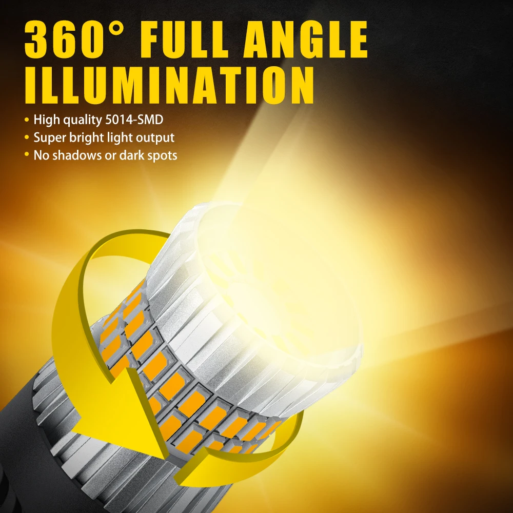 Canbus LED ڹ  Ʈ, , 극ũ ̵,  360 ȣ , ſ , 7443 W21/5W T20 7440, 2 