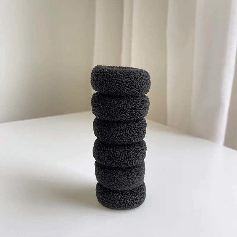 6pcs/bag Korean High Elastic Hair Bands Thick Hair Rope Ring Updo Ties Headwear Girls Kids Women Girls Hair Styling Accessories 5