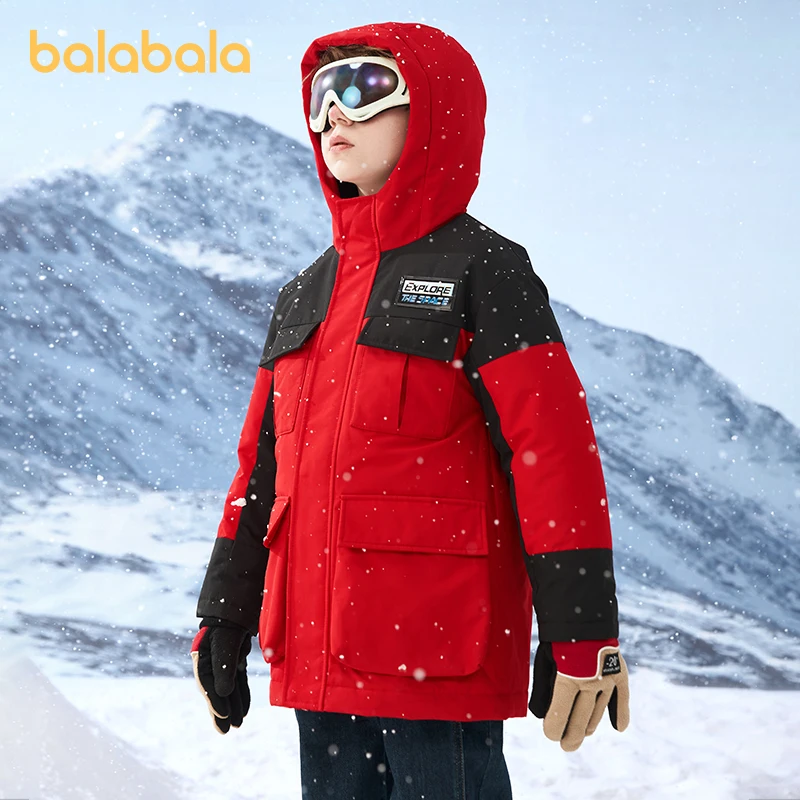 

Balabala Toddler 2023 Boy Off-Season Down Jacket Winter Warm Mid-Length Two-Piece Liner Jacket