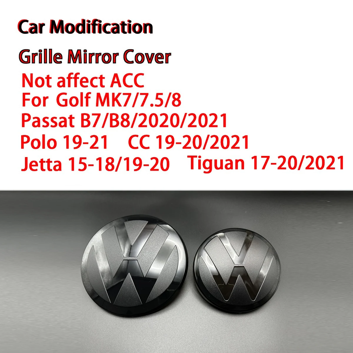Car Emblem Cover Front Grille Or Rear Trunk Lid Cover For Volkswagen Golf 7/7.5/ 8 Passat B8 Polo CC Jetta Tiguan