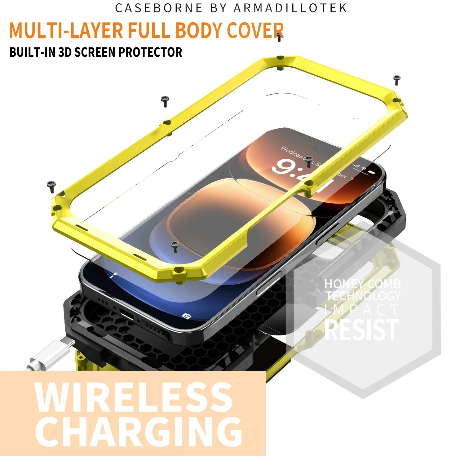 Ultimate Armor Metal Phone Case with Built-in Kickstand and Shockproof Protection