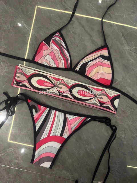 Women's Scarf Bikini Set Sexy Swimsuit Set Designer Brand Beach Sports Swimwear 2