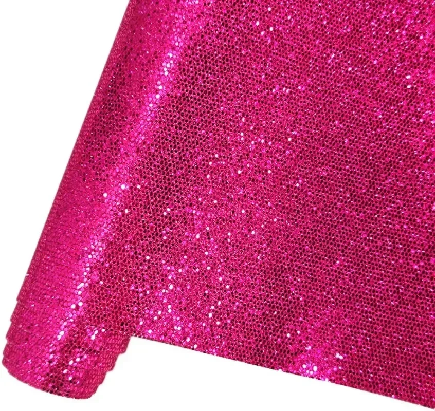 

Holographic Sequin Laser Glitter Faux Leather Sheets 30X135CM PU Fabric for Crafts Making Leather Earrings Bows Handbag Sewing