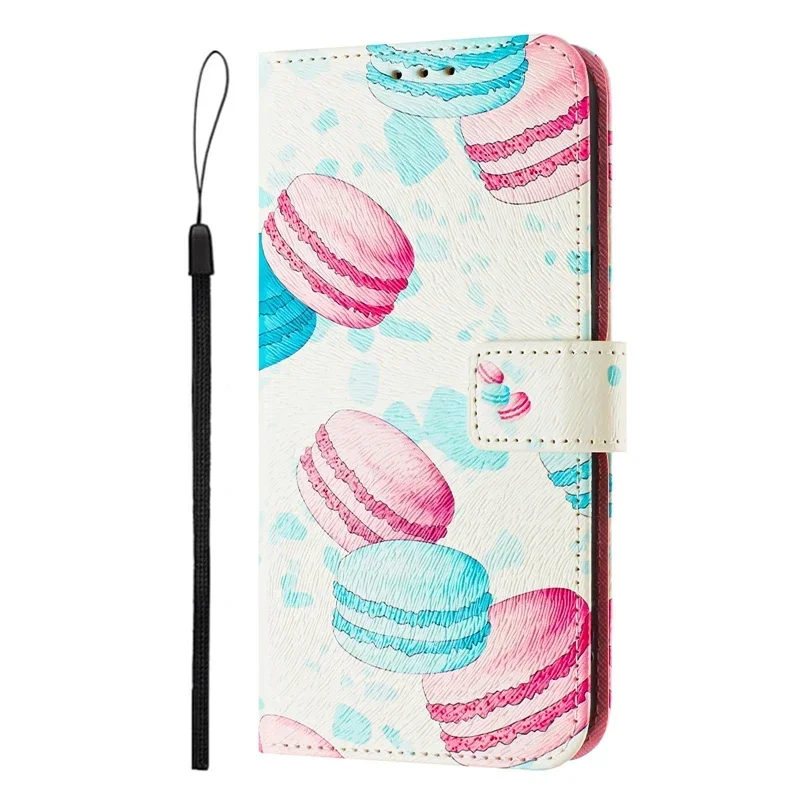 Leather Wallet Flip Case with Cartoon Design