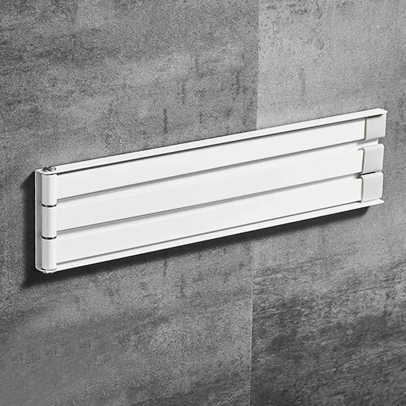 Toilet Non-perforated Iron Art Bathroom Pendant Folding Towel Rack Rotary Movable Rod Towel Bar Wall-mounted Shelf