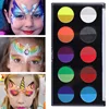 10 Colors Dual Colour Body Painting Fluorescent Face and Body Painting Luminous UV Neon Face Body Painting Makeup with Brush Set 4