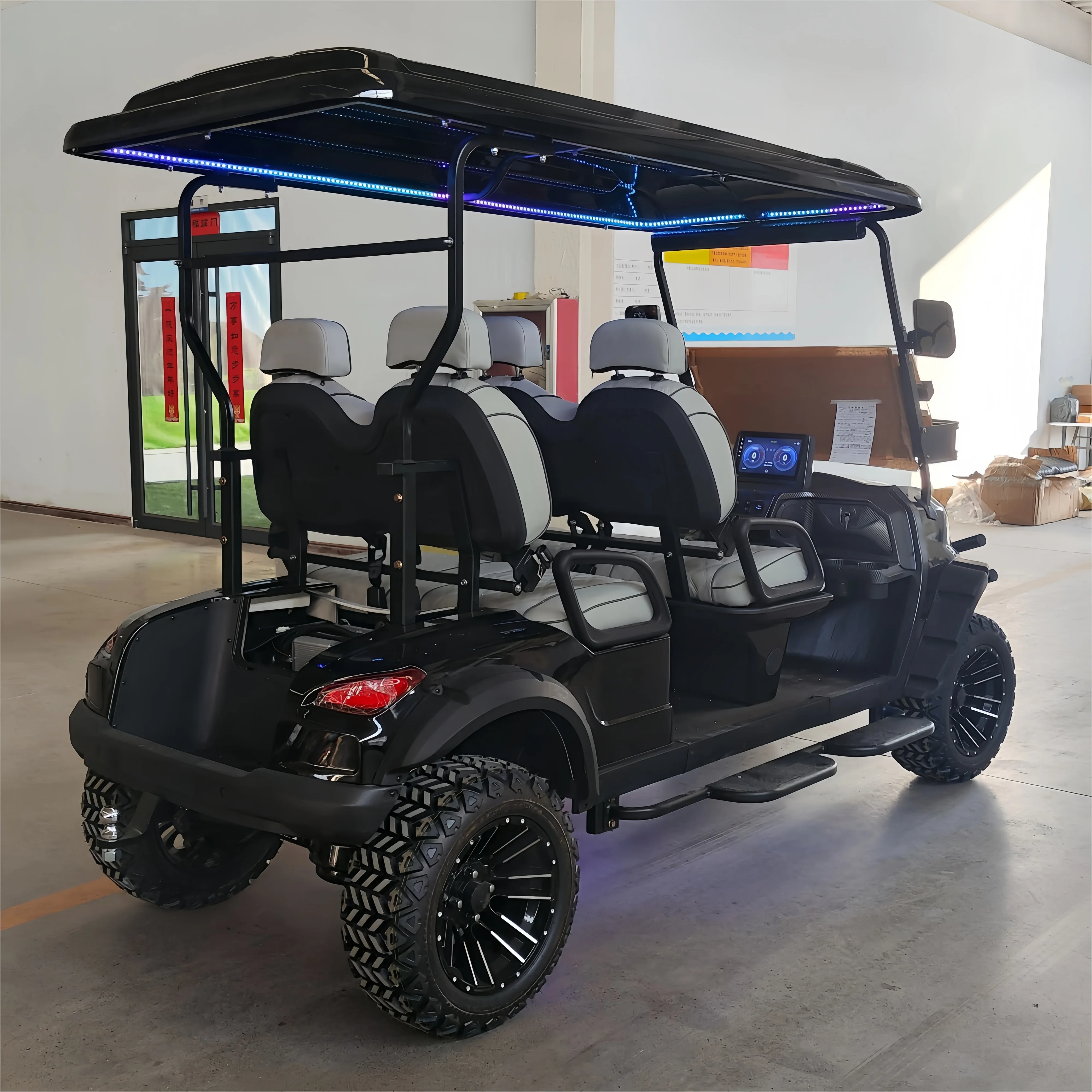 Off-road Electric Lifted Golf Carts 4 6 Passenger Cheap Chinese Hunting Golf Car for Sale
