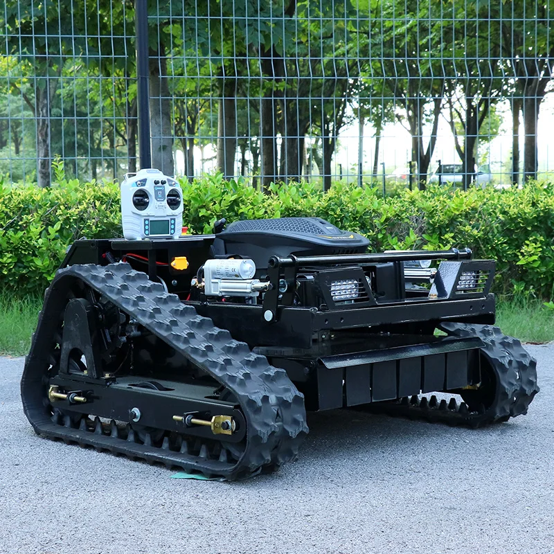 Customized EURO V Gasoline Engine 224CC AWY550 Robot Remote Control Lawn Mower With Electric Start 2