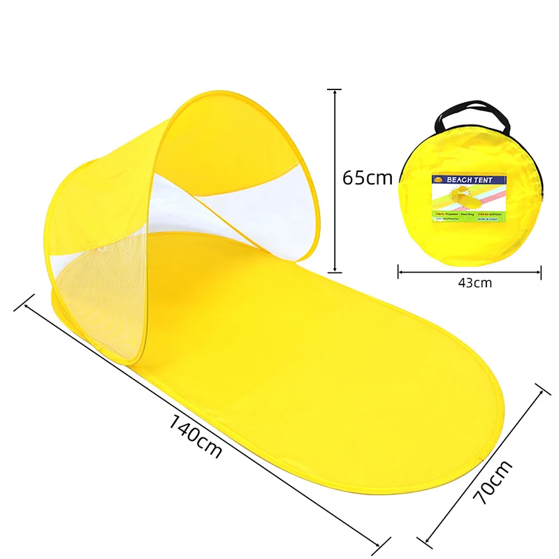 אוהל קמפינג חוף חיצוני עם הגנת קרני השמש ב-4 צבעים, פתיחה אוטומטית מהירה והגנה מפני קרני השמש, קל משקל לדיג