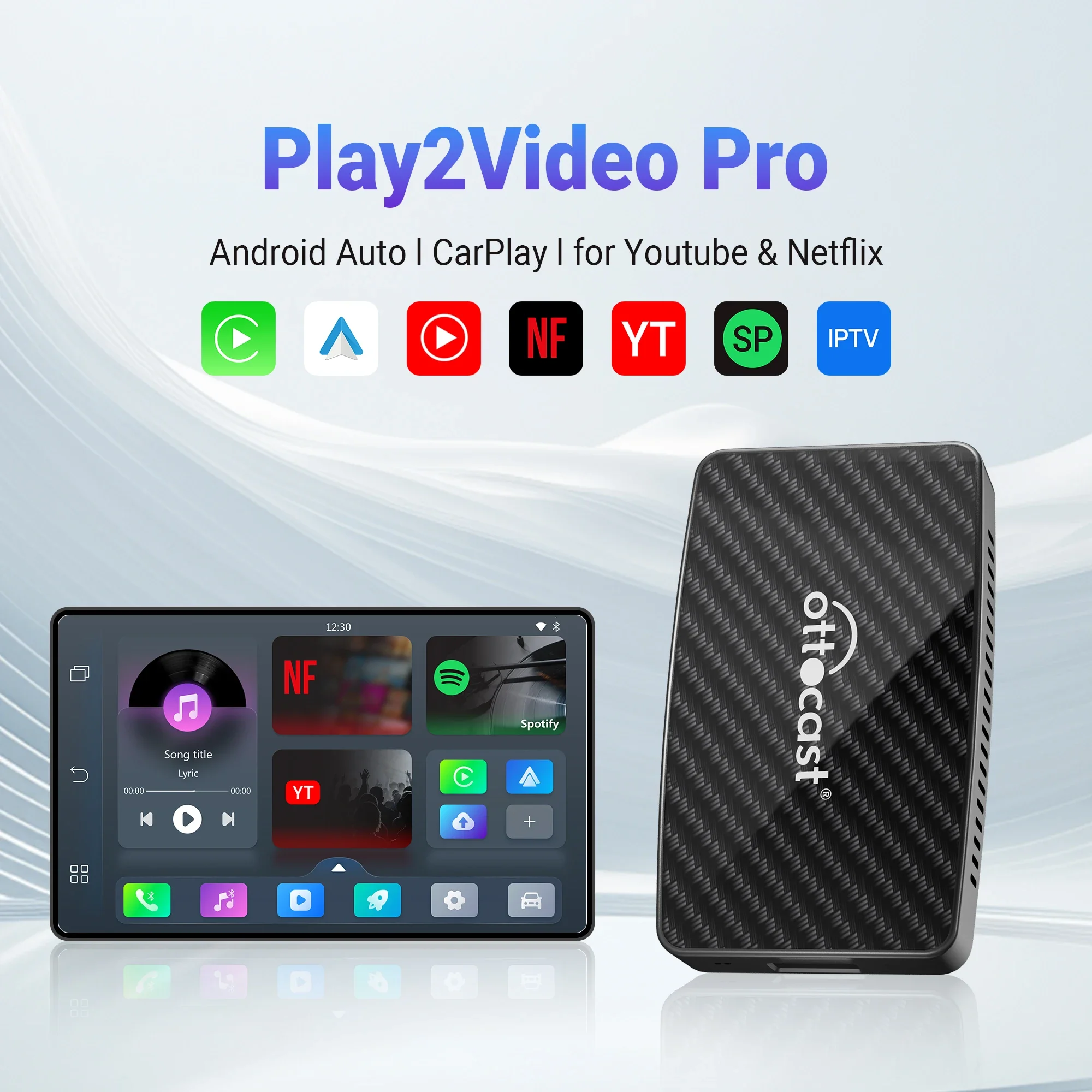 Ottocast play2video pro drahtloses carplay drahtloses android auto 