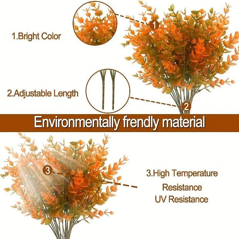 1Pcs Bundle Artificial Fall Flowers Outdoor Garden Decor Autumn Flower Bouquet For Thanksgiving Wedding Home Decoration Creative