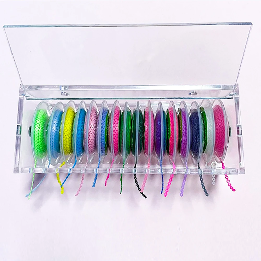 

1Pc Dental Orthodontic Power Chain Placer Organizer Elastic Ligature Tie Storage Box Arcylic Dispenser Holder Case Dentist Tools