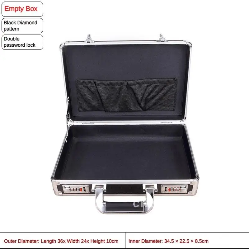 Portable Small Size Aluminum Toolbox with Lock and Password Suitc 2