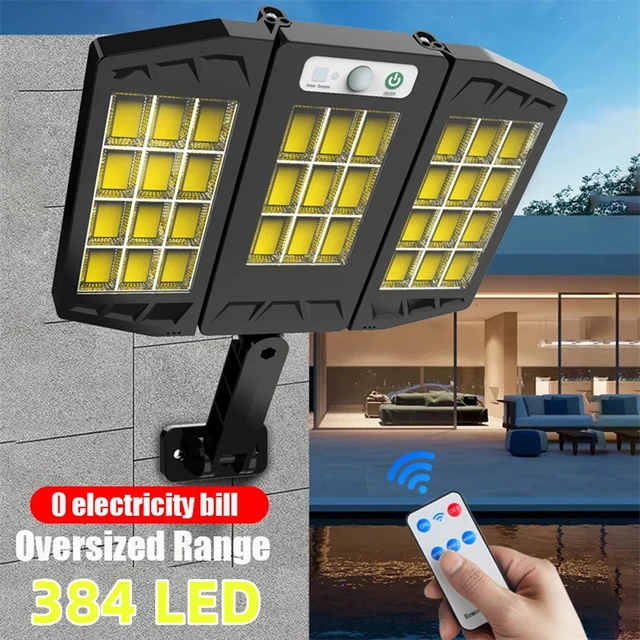 Farola Solar con Sensor de movimiento para exteriores, lámpara LED de pared  impermeable con 3 modos de iluminación, plegable, para jardín, patio  trasero - AliExpress