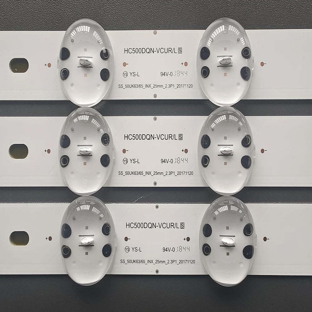 Led Backlight Leds para Lig 50uk6510psf 50uk6510 50uk6520psa 50uk6520 50uk6500 50uk6470plc Hc500dqn-vcur l 50uk63 65_inx Pcs - Imagem 6