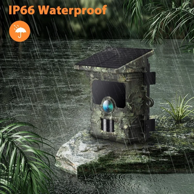 Outdoor 30MP 2K APP Cellular Trail Camera Hunting Wireless Cam Trap Game No Glow Night Vision Motion Activated 120 Wide Angle