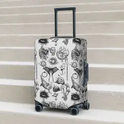 Goth Tattoo Print Suitcase Cover Occult Useful Travel Protection Luggage Supplies Holiday